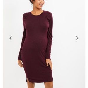 Motherhood Maternity Plum Long Sleeve Dress
